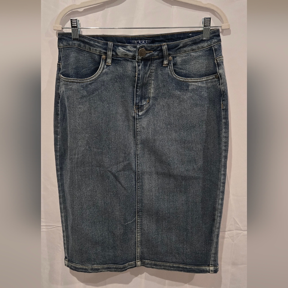 Classic Women's Denim Skirt - Dark Blue